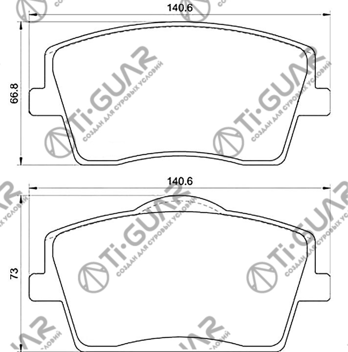 Тормозные колодки TG-0021/PN0871 * Ti·GUAR