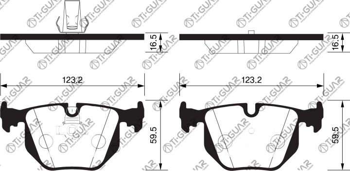 Тормозные колодки TG-0225/PN0225* Ti·GUAR